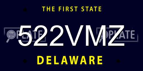 522VMZ Delaware License Plate