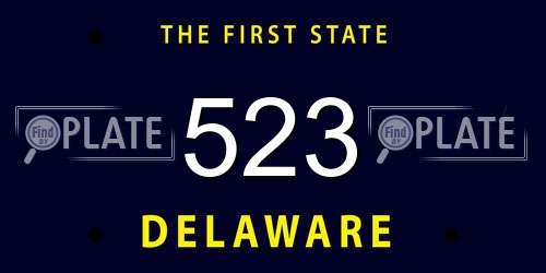 523 Delaware License Plate