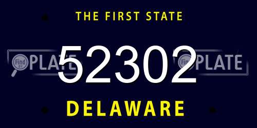 52302 Delaware License Plate