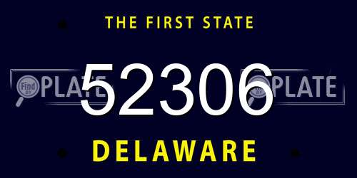 52306 Delaware License Plate