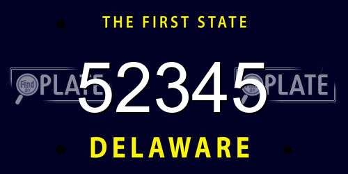 52345 Delaware License Plate