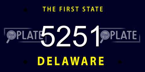 5251 Delaware License Plate
