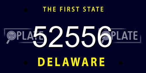 52556 Delaware License Plate