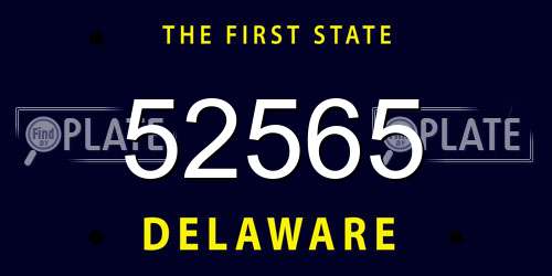 52565 Delaware License Plate
