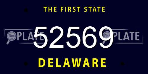 52569 Delaware License Plate