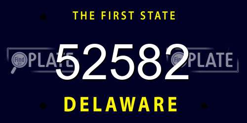 52582 Delaware License Plate