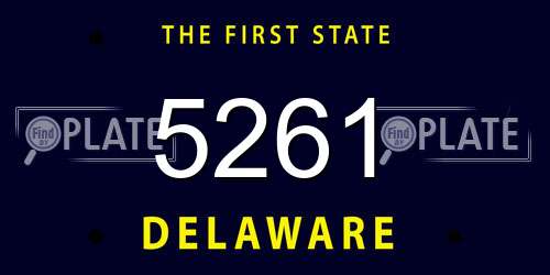 5261 Delaware License Plate