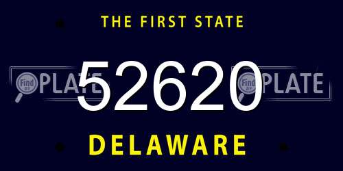 52620 Delaware License Plate