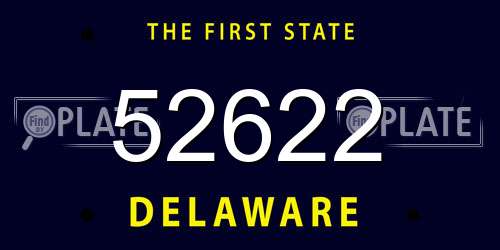 52622 Delaware License Plate