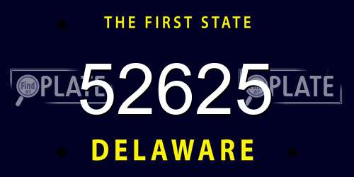 52625 Delaware License Plate