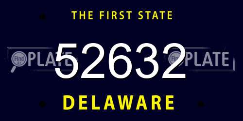 52632 Delaware License Plate
