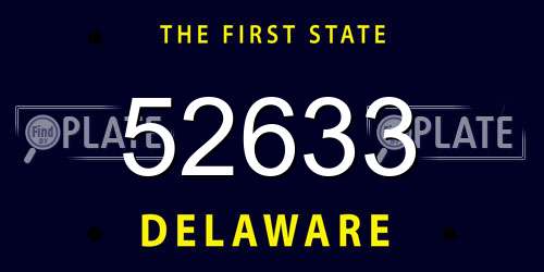 52633 Delaware License Plate