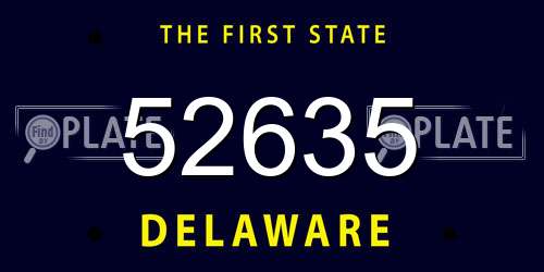 52635 Delaware License Plate