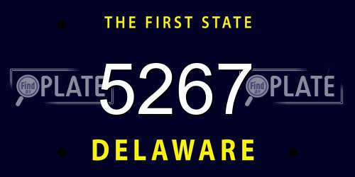 5267 Delaware License Plate