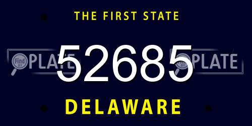 52685 Delaware License Plate