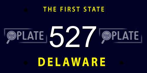 527 Delaware License Plate