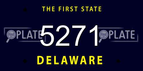 5271 Delaware License Plate