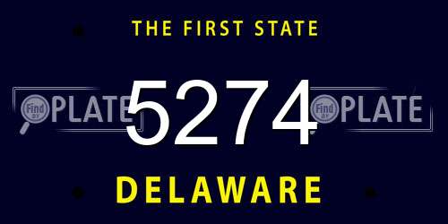 5274 Delaware License Plate