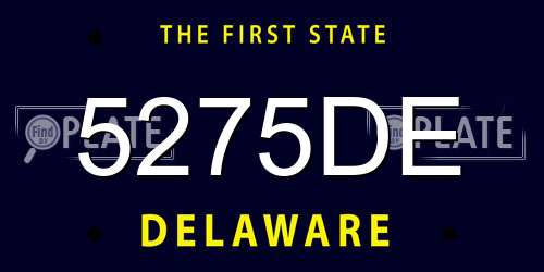 5275DE Delaware License Plate