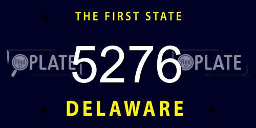 5276 Delaware License Plate
