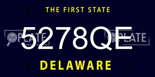 5278QE Delaware License Plate