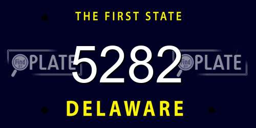 5282 Delaware License Plate