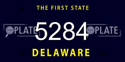 5284 Delaware License Plate