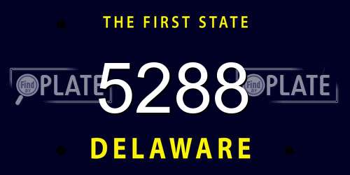 5288 Delaware License Plate