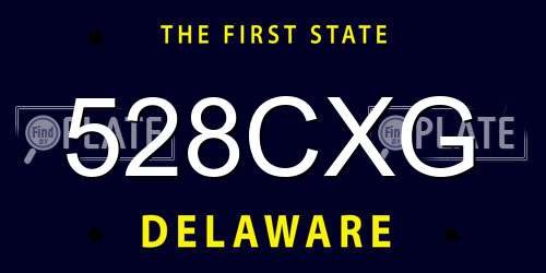 528CXG Delaware License Plate