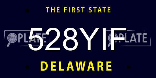 528YIF Delaware License Plate