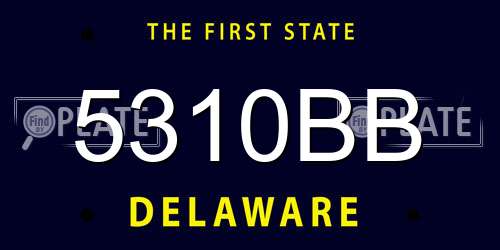 5310BB Delaware License Plate