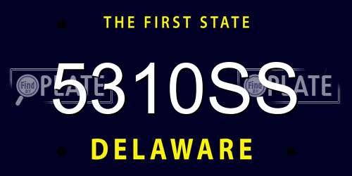 5310SS Delaware License Plate