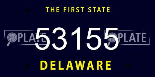 53155 Delaware License Plate
