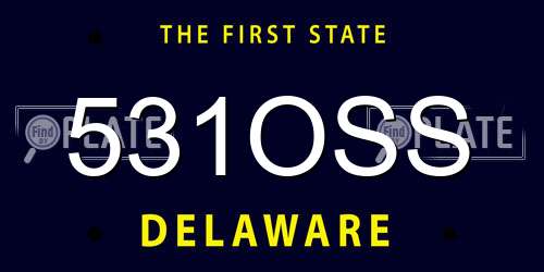 531OSS Delaware License Plate