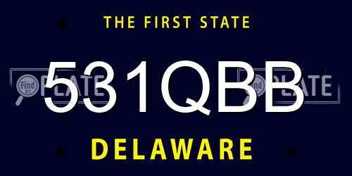 531QBB Delaware License Plate