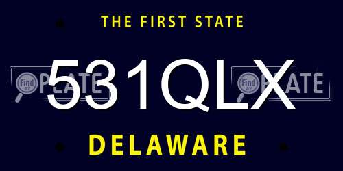 531QLX Delaware License Plate