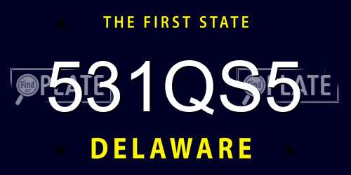 531QS5 Delaware License Plate