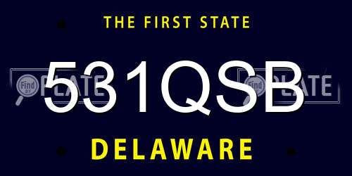 531QSB Delaware License Plate