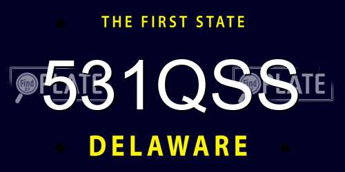 531QSS Delaware License Plate
