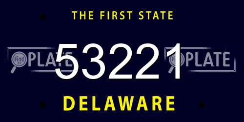 53221 Delaware License Plate