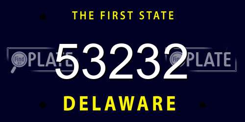 53232 Delaware License Plate