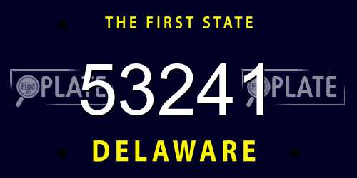 53241 Delaware License Plate