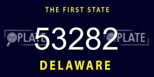 53282 Delaware License Plate