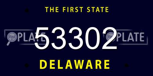 53302 Delaware License Plate