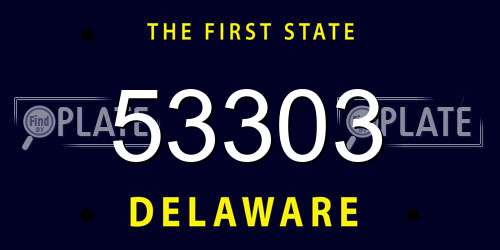 53303 Delaware License Plate