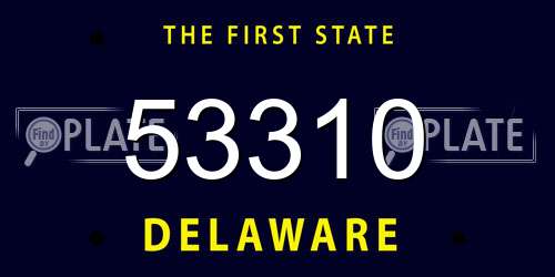 53310 Delaware License Plate