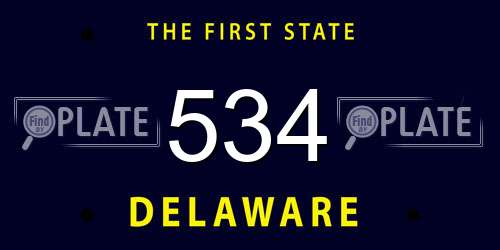 534 Delaware License Plate