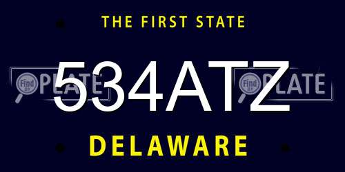 534ATZ Delaware License Plate