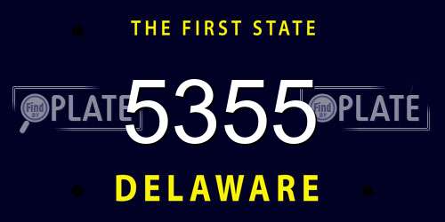 5355 Delaware License Plate