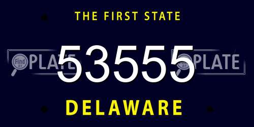53555 Delaware License Plate